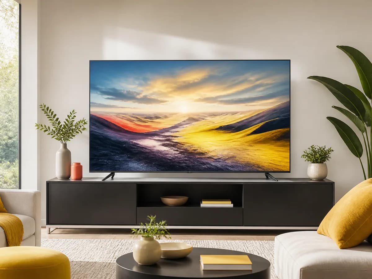 Imagen editorial genérica de un televisor en un salón