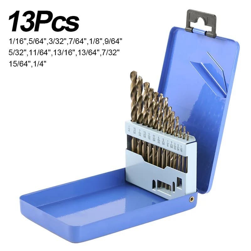 Juegos de brocas giratorias Cobalt Jobber para perforar aceros inoxidables y metales duros