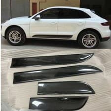 Carbon Fiber Car Door Panel Body Side Cover Trims Accessories For Porsche Macan