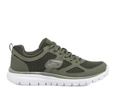 SCARPE SKECHERS BURNS AGOURA OLIVA UOMO CASUAL RUNNING PALESTRA 52635 OLV