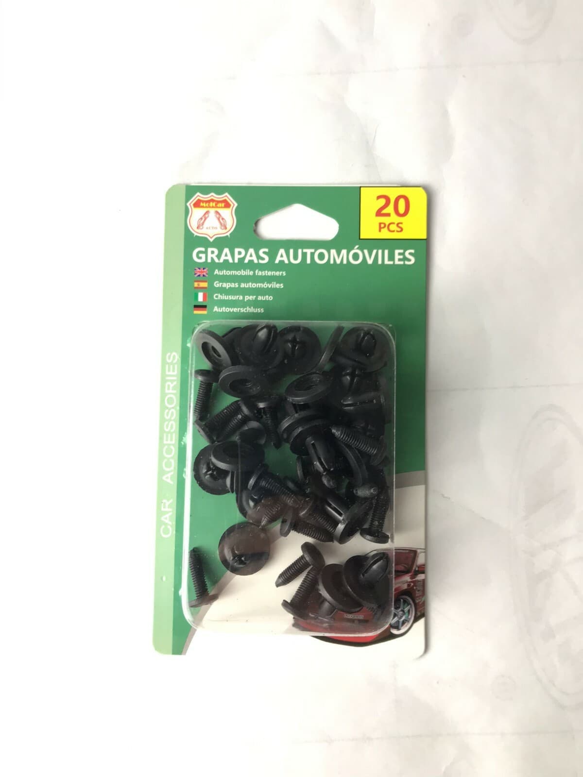Grapas Automóviles para Coches: Accesorios 20 Unidades Color: Negro. MolCar