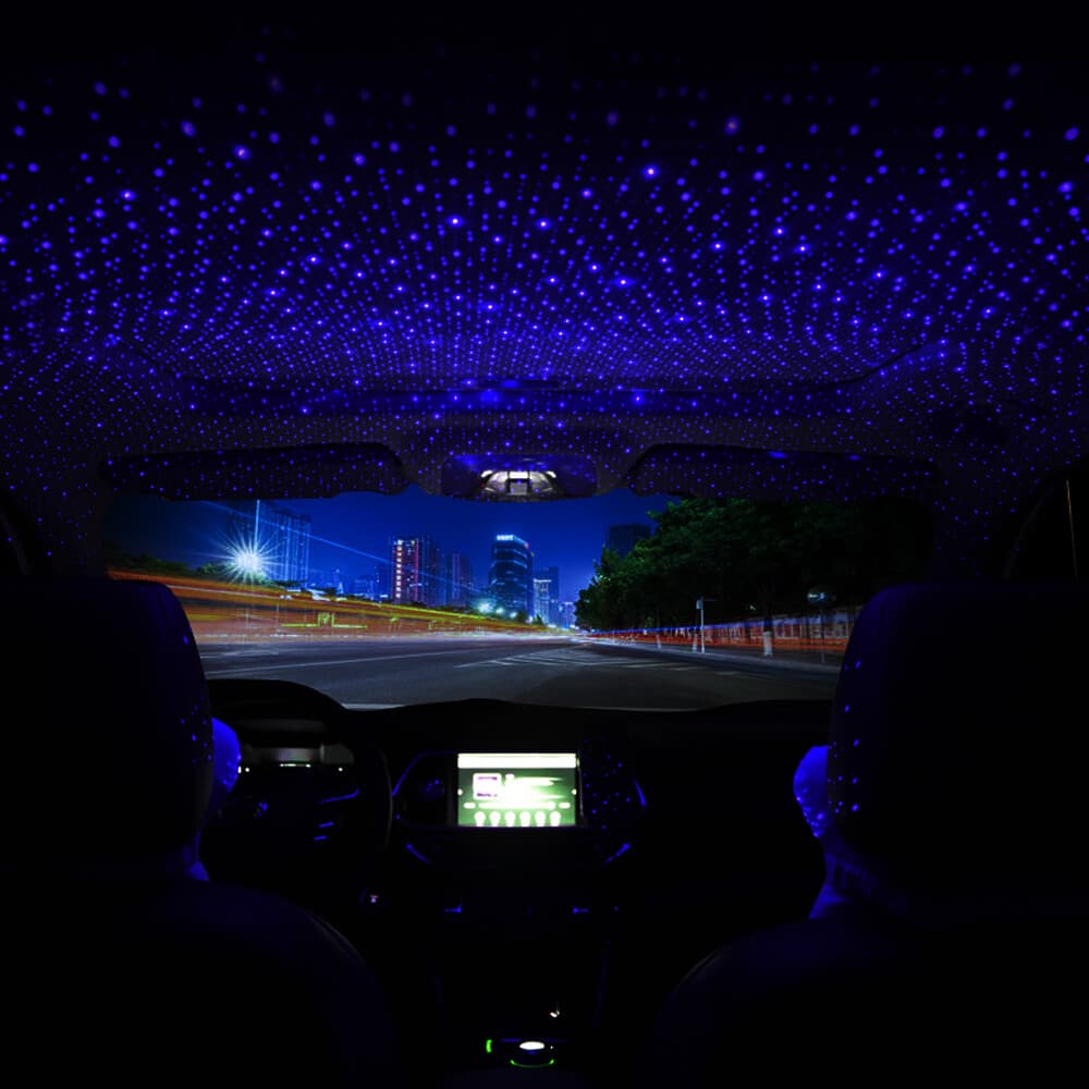 Accesorios Coche Interior USB Atmósfera Estrella Cielo Lámpara Ambiente Estrella Noche Luz
