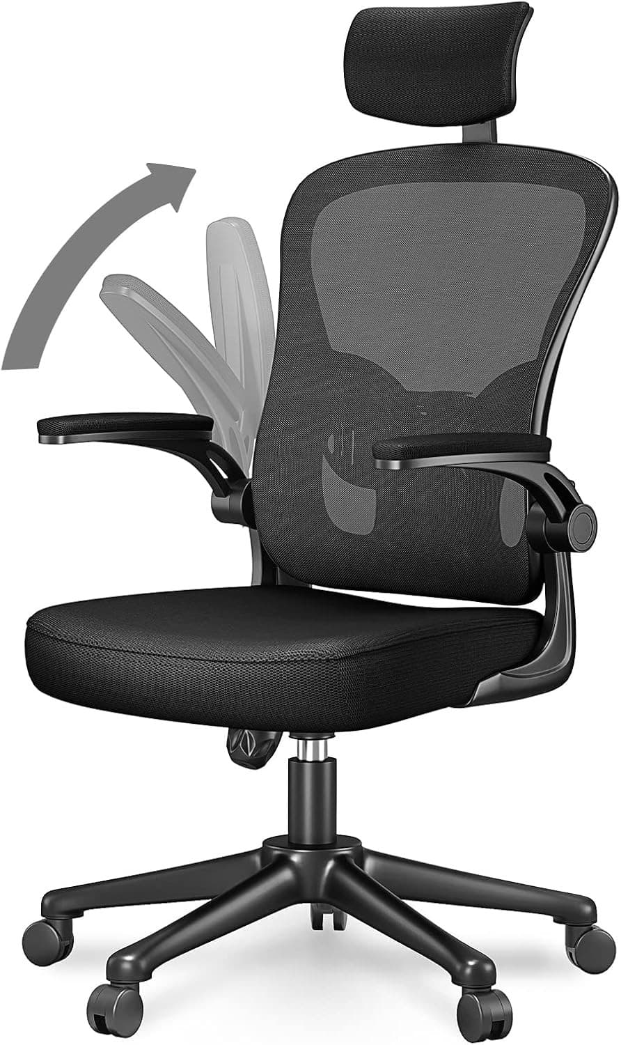 rattantree Silla de Oficina Ergonómica con Reposacabezas Ajustable, Silla de Esc