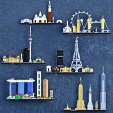 Support Mural LEGO Architecture Skyline & Monuments - Fixation Murale ou Skadis