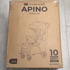 Cochecito compacto Kinderkraft Apino negro | plegado automático | 7,5 kg