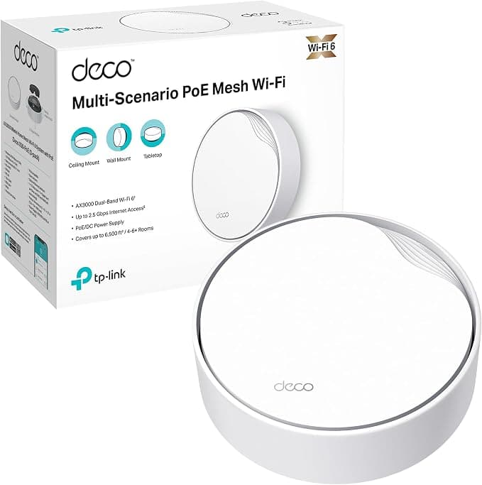 TP-Link Deco X50-PoE AX3000 WiFi 6, 1 unidad, puerto 2,5 Gb