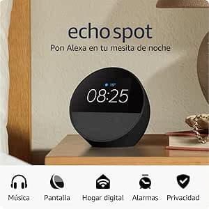 Amazon Echo Spot negro, despertador inteligente