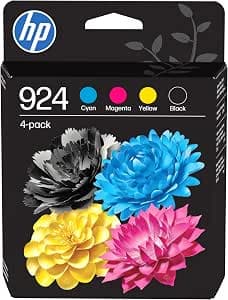 HP 924 cartuchos originales, pack de 4 colores 6C3Z1NE
