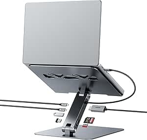 BENFEI soporte de portátil con dock USB-C 7 en 1 y HDMI 4K