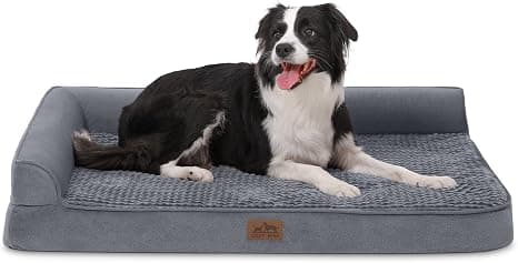 COZY KISS cama ortopédica para perros XL, 107 × 76 × 19 cm gris