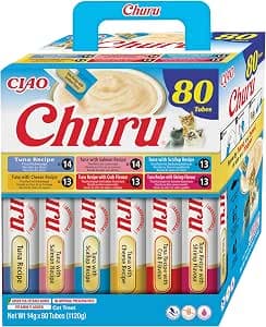 Prime · INABA Churu para gatos, 80 sticks de atún de 14 g