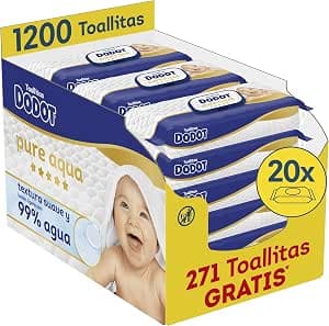 Dodot Pure Aqua, 1.200 toallitas para bebé (20 × 60)