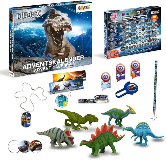Prime · CRAZE Dino calendario de Adviento con juguetes de dinosaurios