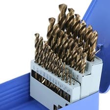Juegos de brocas giratorias Cobalt Jobber para perforar aceros inoxidables y metales duros