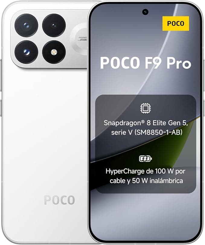 POCO F9 Pro 12+512 GB Blanco, batería 6.330 mAh y carga 100 W