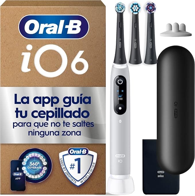 Oral-B iO 6 Cepillo Eléctrico con 3 Cabezales y Estuche