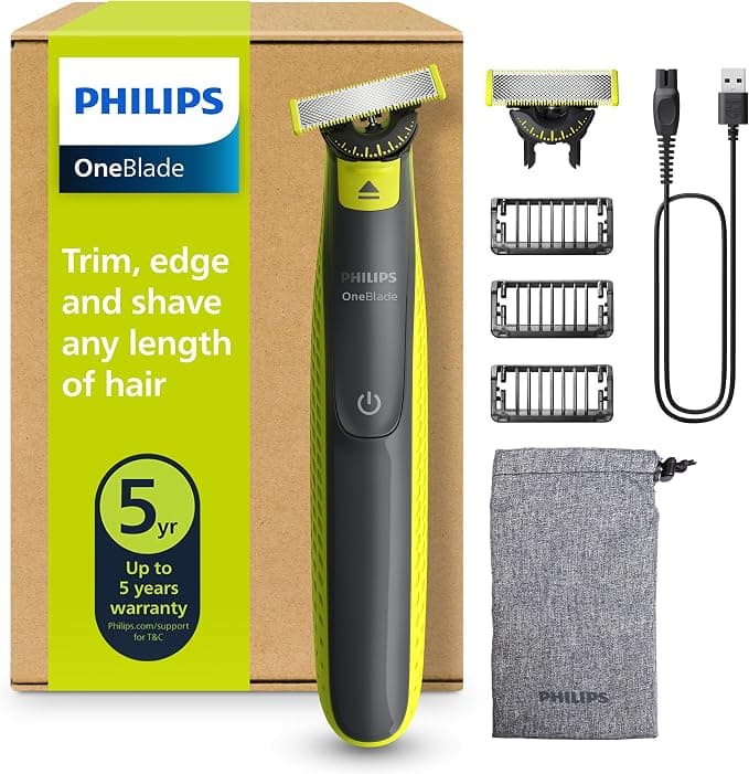 Philips OneBlade 360 QP2724/31 con 2 cuchillas y 3 peines para barba