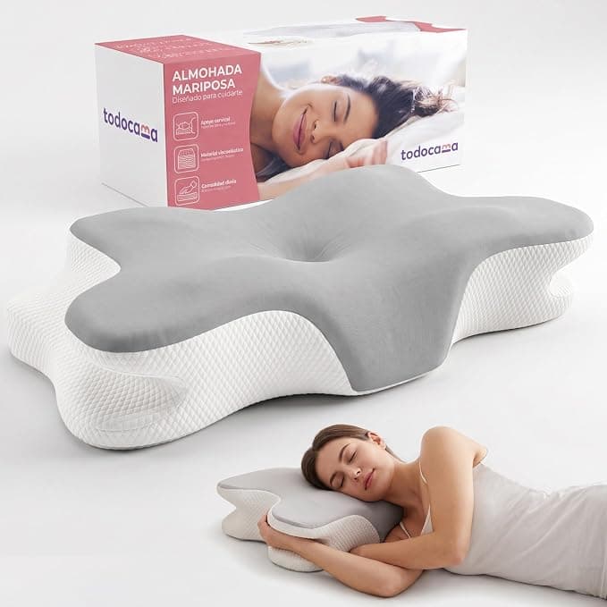 Todocama Almohada Cervical Viscoelástica Ergonómica 60x40 cm