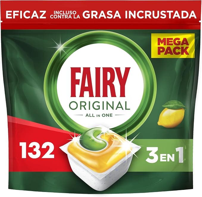 Fairy Original Limón, 132 cápsulas para lavavajillas