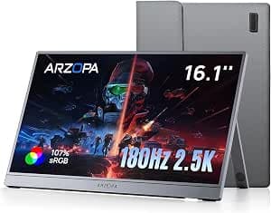 ARZOPA monitor portátil 16,1 pulgadas 2.5K QHD 180 Hz